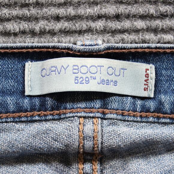 Levi's 529 Curvy Bootcut Jeans Women's 4M Blue Stretch - Picture 4 of 8